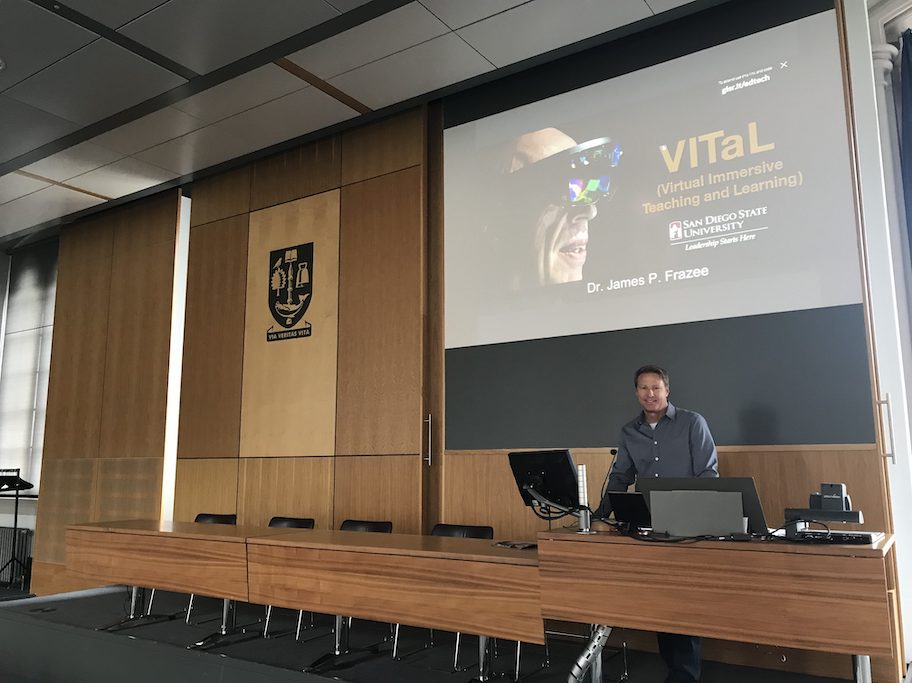 James Frazee presenting at the University of Glasglow